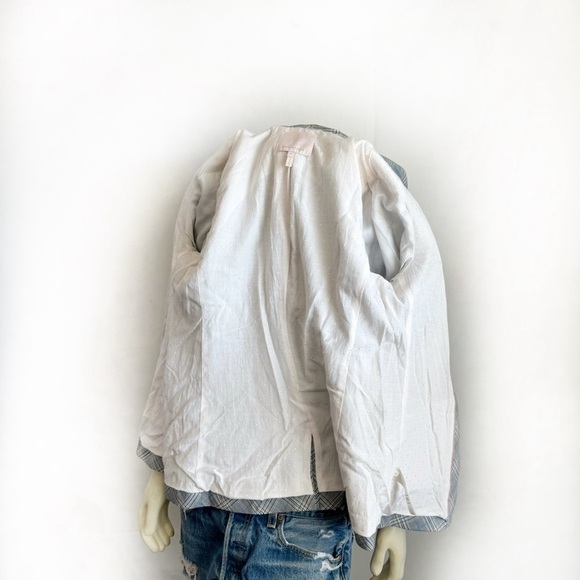 Rebecca Taylor windowpane plaid double breasted jacket blazer size 8 - Picture 8 of 10